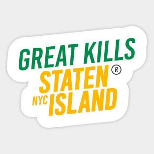 Great Kills - Staten Island, New York City - Modern Cursive Minimal Design Sticker